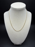 16" 14k Yellow Gold Rounded Box Chain 1.5mm 2.3g
