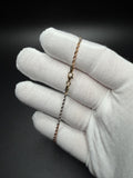 8" 14k Tri-Color Rope Chain 2mm 3.1g