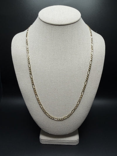 24" 14k Yellow Gold Figaro 4mm 13.72g