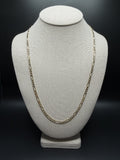 24" 14k Yellow Gold Figaro 4mm 13.72g