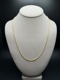 22" 14K Yellow Gold Franco Chain 1.8mm 8.5g