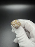 Size 10 10k Yellow Gold 4ctw Natural Diamond Cluster Ring 8.25g