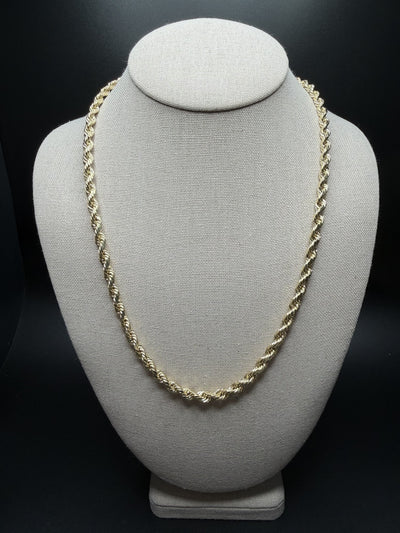 22" 14k Yellow Gold Rope 5.5mm 12.93g