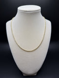 18" 14K Yellow Gold Rope Chain 2.5mm 3.34g