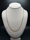 22" 14K Yellow Gold Cuban 3mm 16.08g