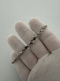 8" 14K White Gold Rope 4.5mm 14.25g
