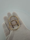 40mm x 2mm 14K yellow gold hoop earrings, 2.8g – Ott Family Jewelry (1)