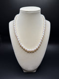 18" 14k Yellow Gold 8mm Freshwater Pearl Necklace 41g