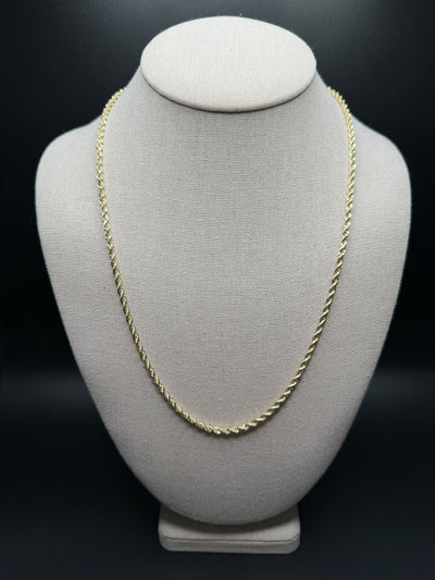22" 14k Yellow Gold Rope 3mm 16.7g