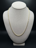 22" 14K Yellow Gold Rope Chain 3mm 16.83g