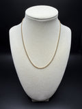 16 inch 2mm foxtail Franco chain in 14K yellow gold, 4.1g - Ott Family Jewelry