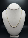 20" 14K Yellow Gold Rope 3mm 3.7g