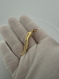 2" 14K Yellow Gold Italian Horn 5.3mm Bail 2.0g