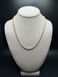 20" 14K Yellow Gold Foxtail Franco 3mm 9.11g