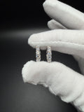 15mm Silver 2ctw VS/VVS Lab Diamond Inside Out Huggies 2.7g
