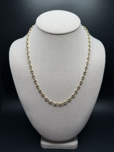 20" 14k Yellow Gold Puffed Mariner Link 5mm 12.2g
