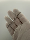 7.5 inch 3mm rope bracelet in 14K white gold, 5.9g - Ott Family Jewelry