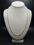 24" 14K Yellow Gold Rope 3mm 19.1g
