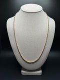 24" 10K Diamond Cut Moon Bead Chain 3mm 10.5g