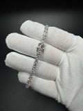 7.25" Silver 10ctw E-F VS/VVS Lab Diamond Tennis Bracelet 9.7g