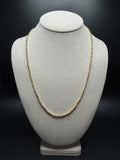 22" 10K Diamond Cut Moon Bead Chain 3mm 9.6g
