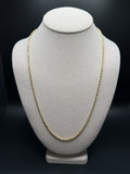 24" 14k Yellow Gold Rope 2.6mm 15.1g