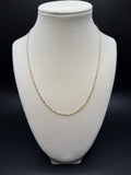 18" 14K Yellow Gold Two-Tone Serpentine 1.5mm 2.1g