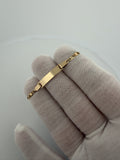5.5" 14K Yellow Gold 3mm Valentino Link Baby ID Bracelet 3.0g