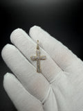 1.25" 10k Yellow Gold .4ctw VS/VVS Lab Diamond Outline Cross 6.1mm Bail 1.93g