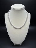 16" Silver 30ctw Moissanite Tennis Chain 4mm 20.5g