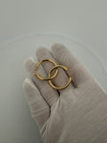30mm x 3mm hoop earrings in 14K yellow gold, 2.4g - Ott Family Jewelry