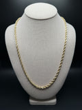 24" 14k Yellow Gold Rope 4.5mm 12.0g
