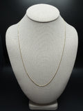 22" 14K Yellow Gold Box Chain 1mm 2.2g