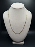 22 inch 3mm Figaro chain in 14K yellow gold, 7.2g - Ott Family Jewelry