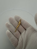 1.75" 14K Yellow Gold Italian Horn 4mm Bail 1.9g