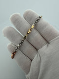 7.5" 14k Gold Tri-Color Rope 4.5mm 13.6g