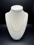 18" 14k Yellow Gold Box Chain 1mm 3.1g