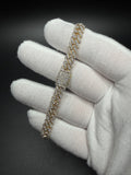 8" Gold over Silver 6ctw VS/VVS Lab Diamond Cuban Bracelet 8mm 19.2g