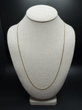 24" 14k Yellow Gold Curb 2mm 4.6g