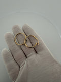 25mm x 2mm 14K yellow gold hoop earrings, 1.85g – Ott Family Jewelry (1)