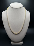 22" Gold over Silver 18ctw VS/VVS Lab Diamond Tennis Chain 3.5mm 33.1g