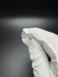 8mm Silver Moissanite Studs GRA Certified 2.0g