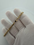 8" 14K Yellow Gold Byzantine 4.5mm 8.64g