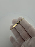 5.5 inch 2.5mm curb baby ID bracelet in 14K yellow gold, 1.52g - Ott Family Jewelry