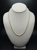 20" 14k Yellow Gold Rope 3.5mm 6.8g