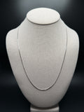 22" 14K White Gold Box Chain 1mm 4.7g