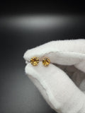 6mm 14k Yellow Gold Citrine Studs .65g