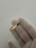 5.5 inch 2.5mm curb baby ID bracelet in 14K yellow gold, 1.81g - Ott Family Jewelry