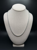 22" Silver 18ctw VS/VVS Lab Diamond Tennis Chain 3.5mm 32.5g