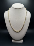 14K 6mm Handmade Solid Rope Chain